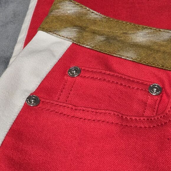 Burberry Runway Fawn Print Two-tone Slim Fit Pants, Sz W 26, Pre-owned - Picture 4 of 16